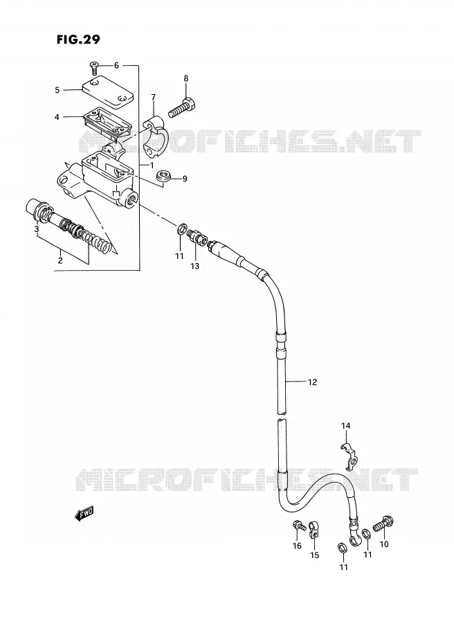 MAITRE CYLINDRE AVANT Suzuki MOTO 125 RM 1993  RM125P(E3)