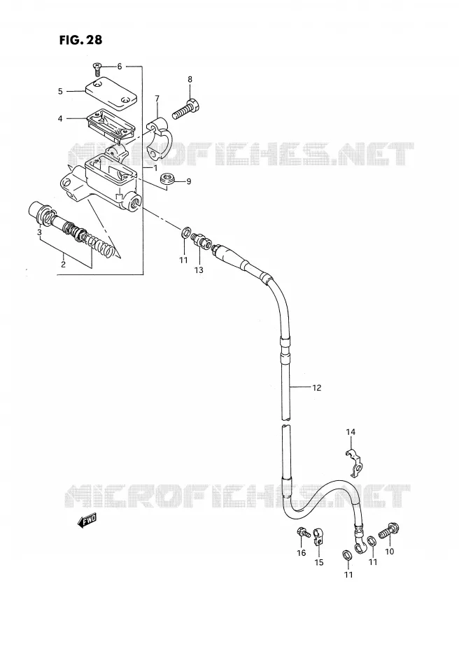 MAITRE CYLINDRE AVANT Suzuki MOTO 250 RM 1994  RM250R(E2)