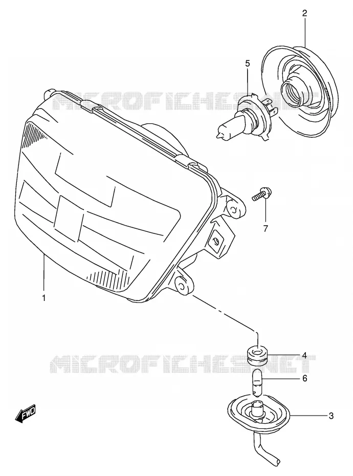 PHARE Suzuki MOTO 125 RG 1994  RG125FUR(E18)