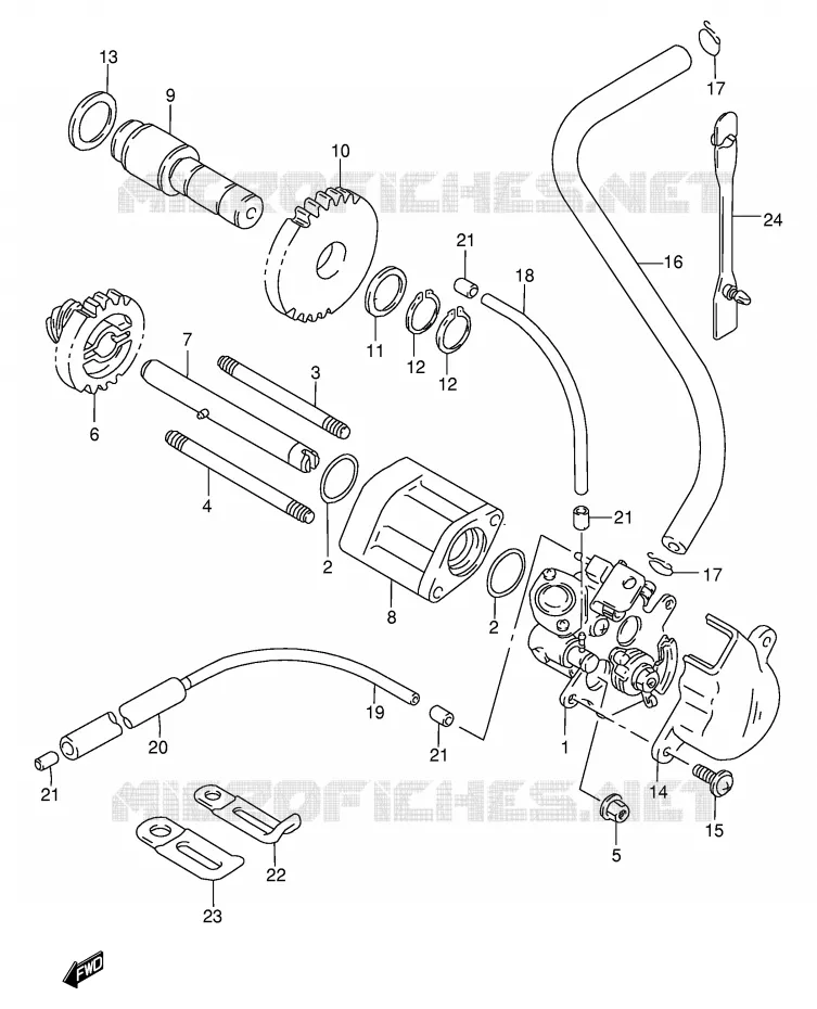POMPE A HUILE Suzuki MOTO 125 RG 1999  RG125FX(E6)