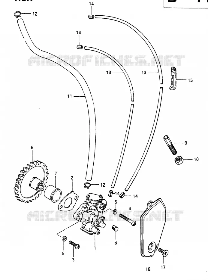 POMPE A HUILE Suzuki MOTO 250 RG 1987  RG250FCH(G/H)