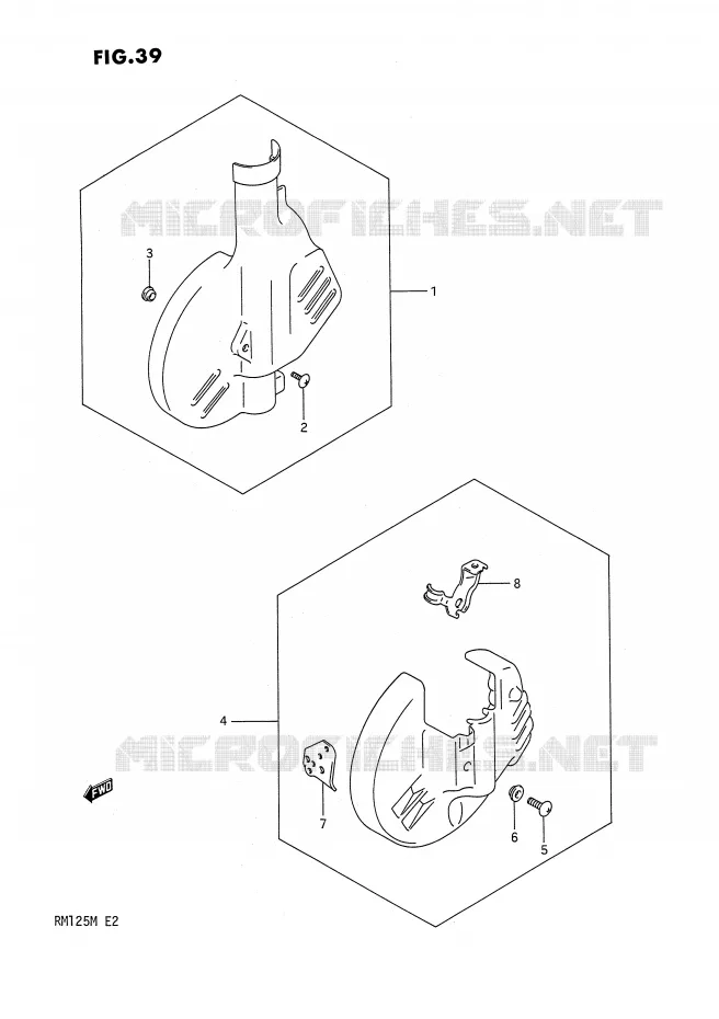 PROTEGE DISQUE DE FREIN (OPTIONNEL) Suzuki MOTO 125 RM 1991  RM125 M (E02,E04,E24)