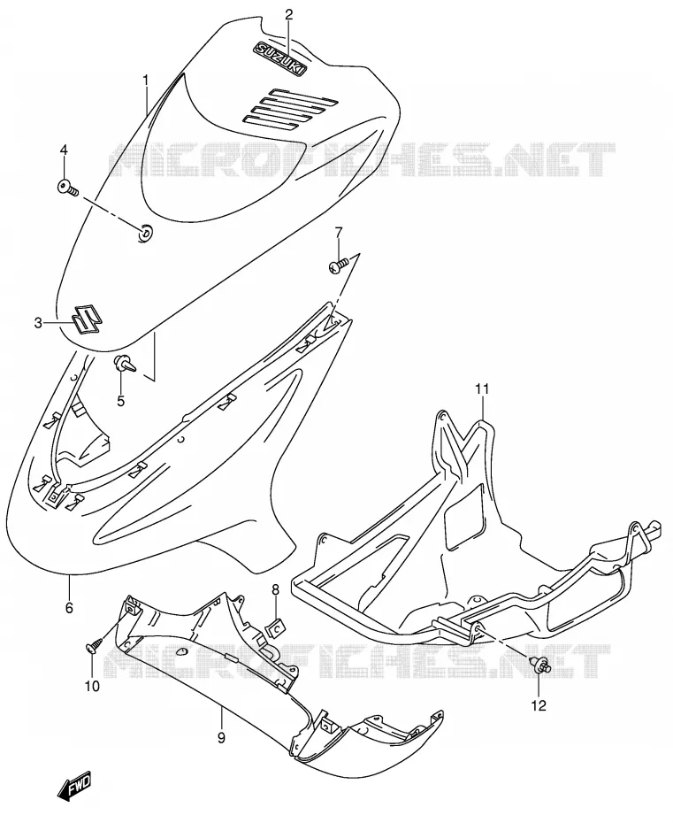 PROTEGE JAMBES Suzuki SCOOTER 125 UE 2001  UE125CTK1(P2)