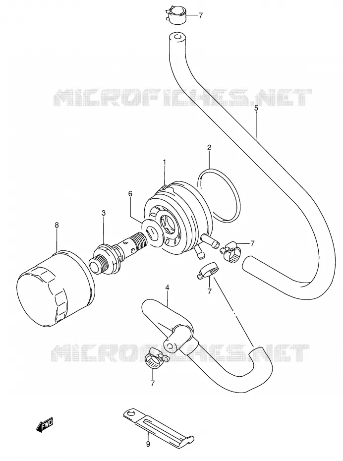 RADIATEUR D'HUILE - FILTRE A HUILE Suzuki MOTO 600 RF 1996  RF600RUT(E2)