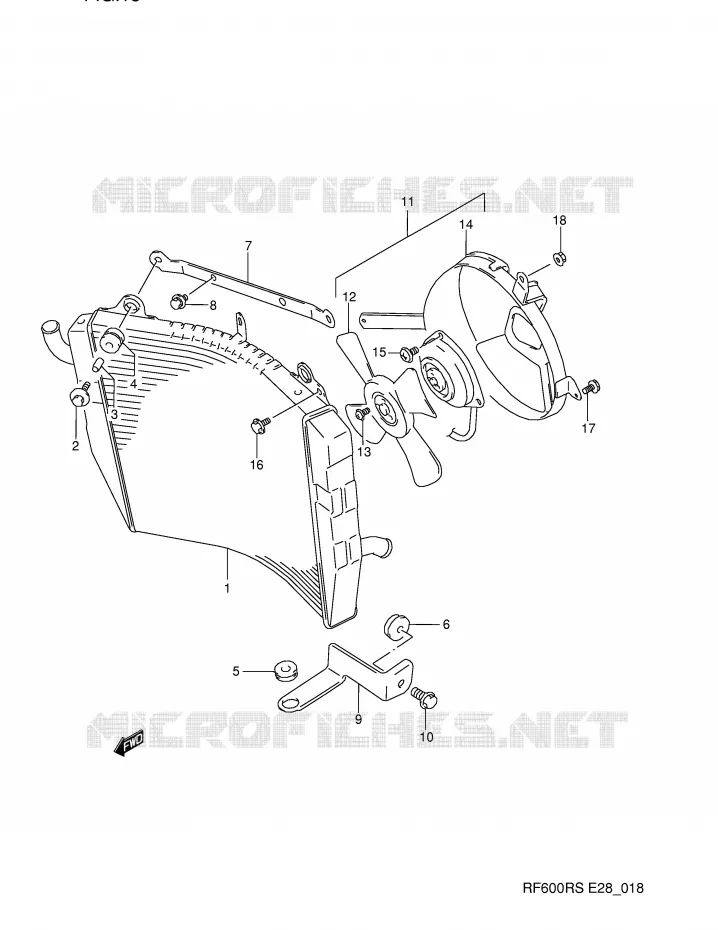 RADIATEUR Suzuki MOTO 600 RF 1994  RF600RR(E28)