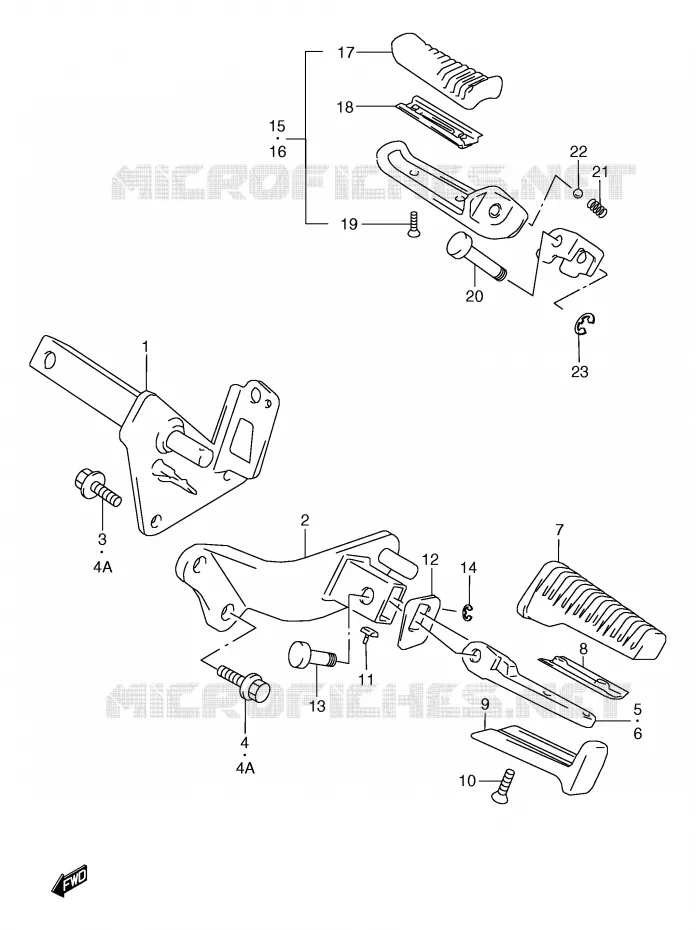 REPOSE PIED Suzuki MOTO 800 MARAUDER 1998  VZ800W(E2)