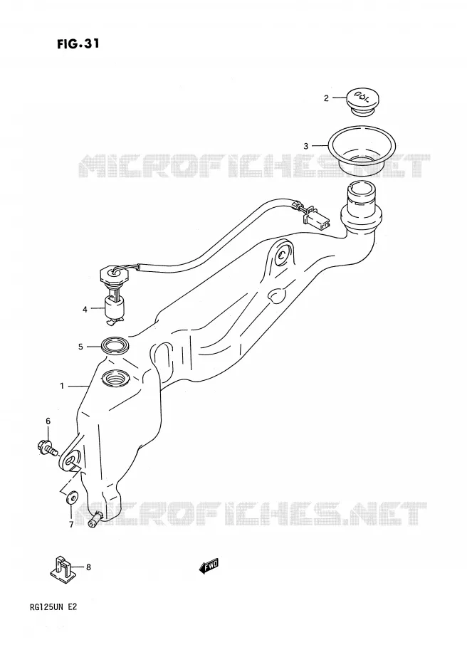 RESERVOIR D'HUILE Suzuki MOTO 125 RG 1992  RG125UN(E2)