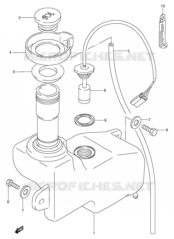 RESERVOIR D'HUILE Suzuki MOTO 80 RG 1991  RG80M(E4)