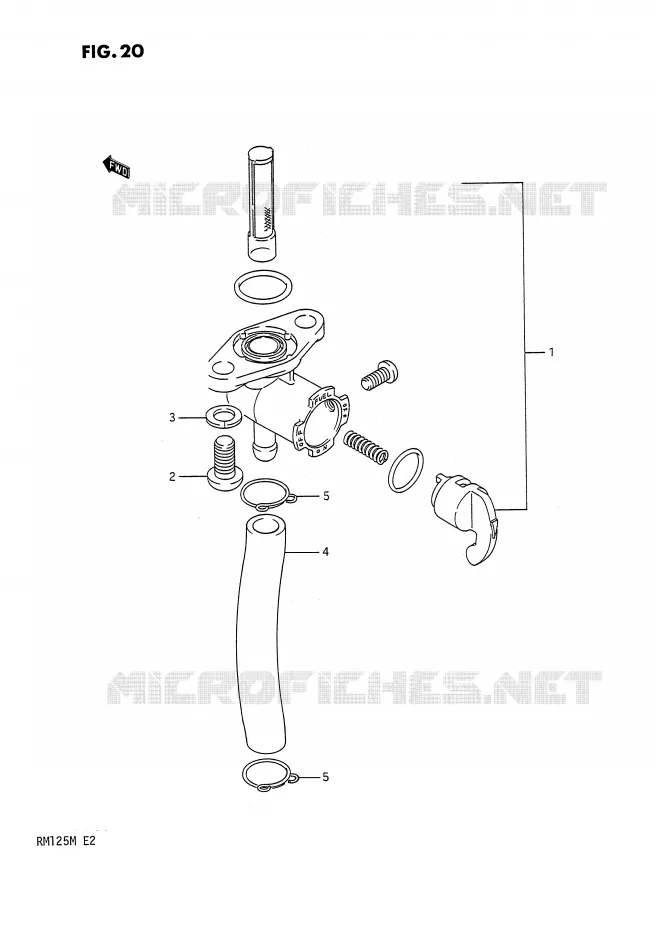 ROBINET D'ESSENCE Suzuki MOTO 125 RM 1989  RM125K(E2)