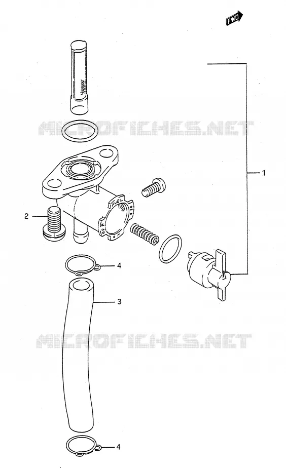 ROBINET D'ESSENCE Suzuki MOTO 125 RM 1992  RM125N(E28)