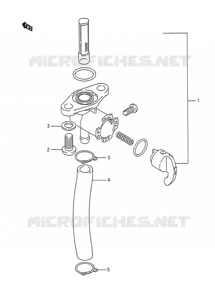 ROBINET D'ESSENCE Suzuki MOTO 250 RM 1989  RM250K(E28)