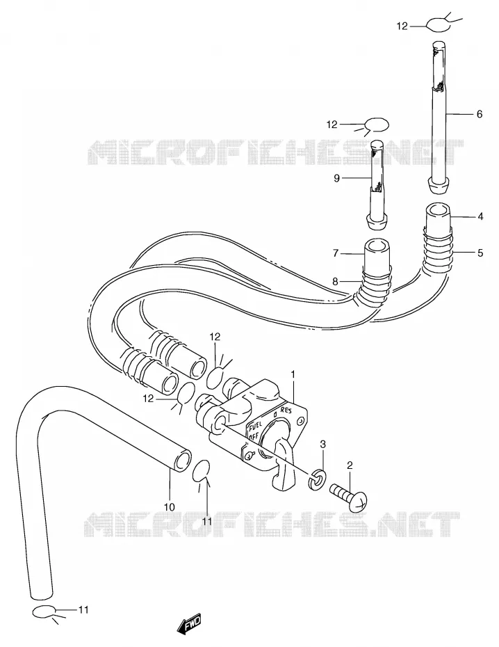 ROBINET D'ESSENCE Suzuki MOTO 80 RG 1985  RG80CF(E4)