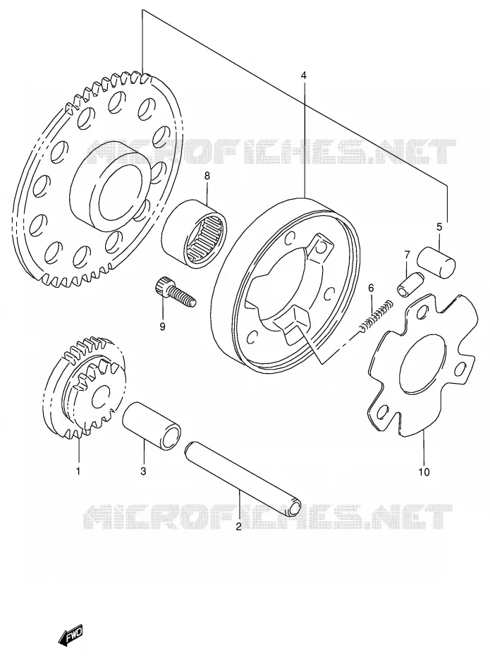 ROUE LIBRE DE DEMARREUR Suzuki MOTO 125 RG 1993  RG125FUP(E18)