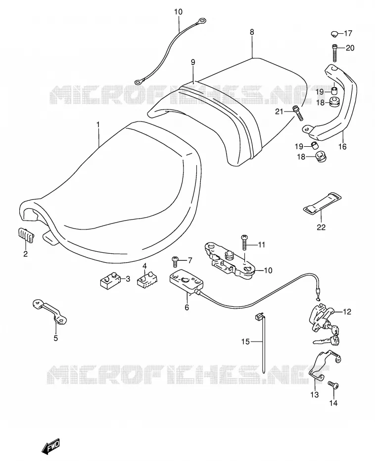 SELLE (MODELE P/R) Suzuki MOTO 600 RF 1996  RF600RT(E2)