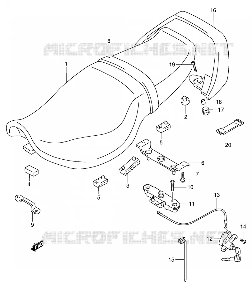 SELLE Suzuki MOTO 900 RF 1995  RF900RS2(E2)