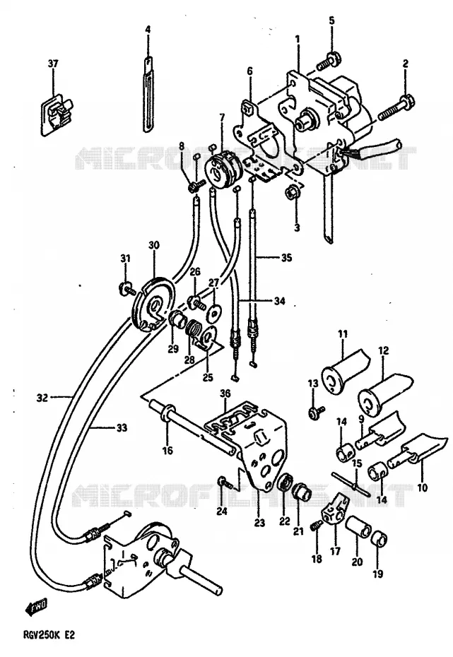 VALVE D'ECHAPPEMENT Suzuki MOTO 250 RG 1989  RGV250K