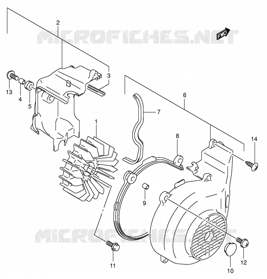 VENTILATEUR DE REFROIDISSEMENT Suzuki SCOOTER 125 UE 2001  UE125CTK1(P2)