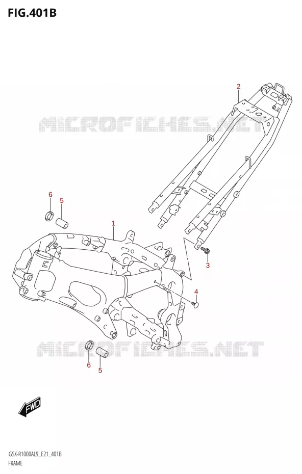 CADRES (GSX-R1000RA,GSX-R1000RZA) Suzuki MOTO 1000 GSX-R 2019  GSX-R1000RA L9 / GSX-R1000RZA L9 (E21)
