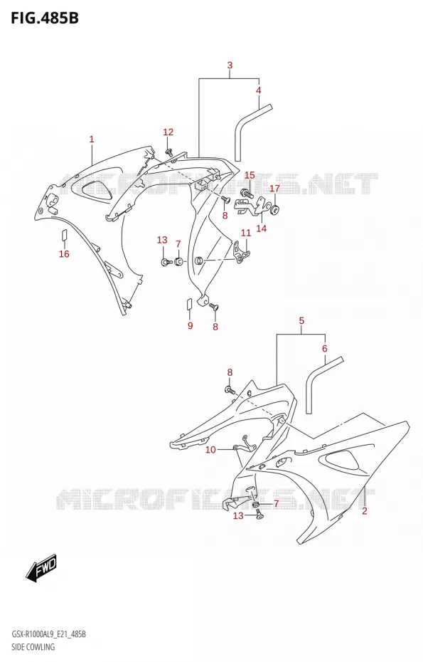 FLANCS DE CARENAGES000A)(SEE NOTE 1) Suzuki MOTO 1000 GSX-R 2019  GSX-R1000A L9 (E21)