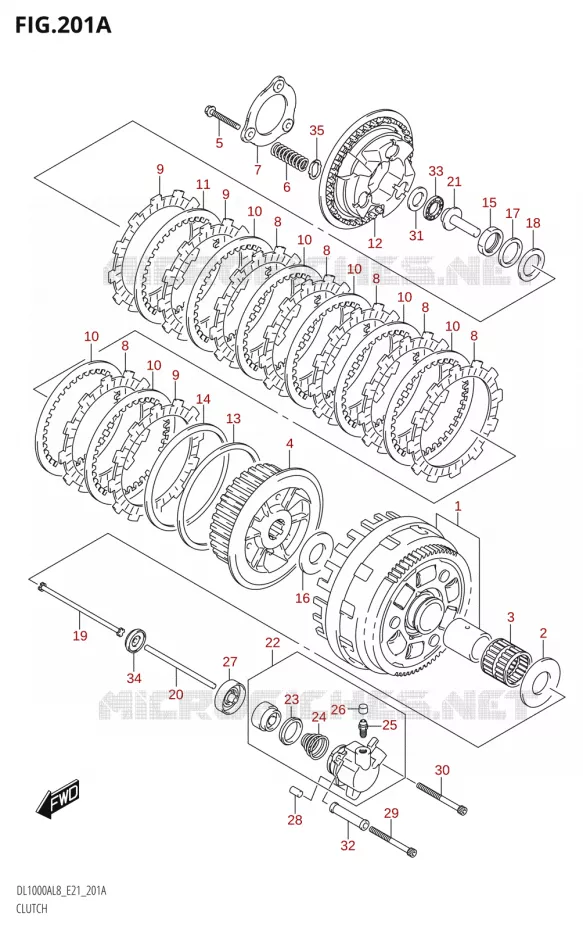 EMBRAYAGE Suzuki MOTO 1000 V-STROM 2018  DL1000XA L8 E21