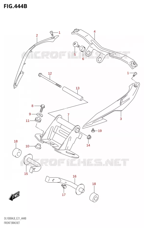 SUPPORT CARENAGE AVANTL8:E21) Suzuki MOTO 1000 V-STROM 2018  DL1000XA L8 E21