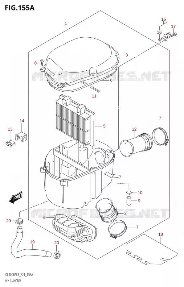 FILTRE A AIR Suzuki MOTO 1000 V-STROM 2018  DL1000AL8 E21