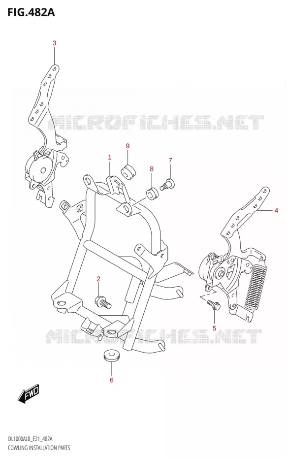 SUPPORT CARENAGE AVANT Suzuki MOTO 1000 V-STROM 2018  DL1000AL8 E21