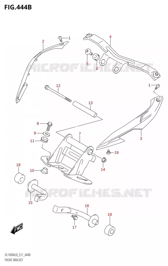 SUPPORT CARENAGE AVANTL8:E21) Suzuki MOTO 1000 V-STROM 2018  DL1000AL8 E21