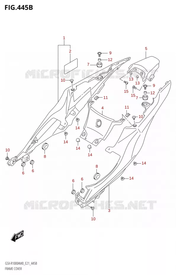 CARENAGES ARRIEREX-R1000A)(SEE NOTE 1) Suzuki MOTO 1000 GSX-R 2020  GSX-R1000A M0 (E21)