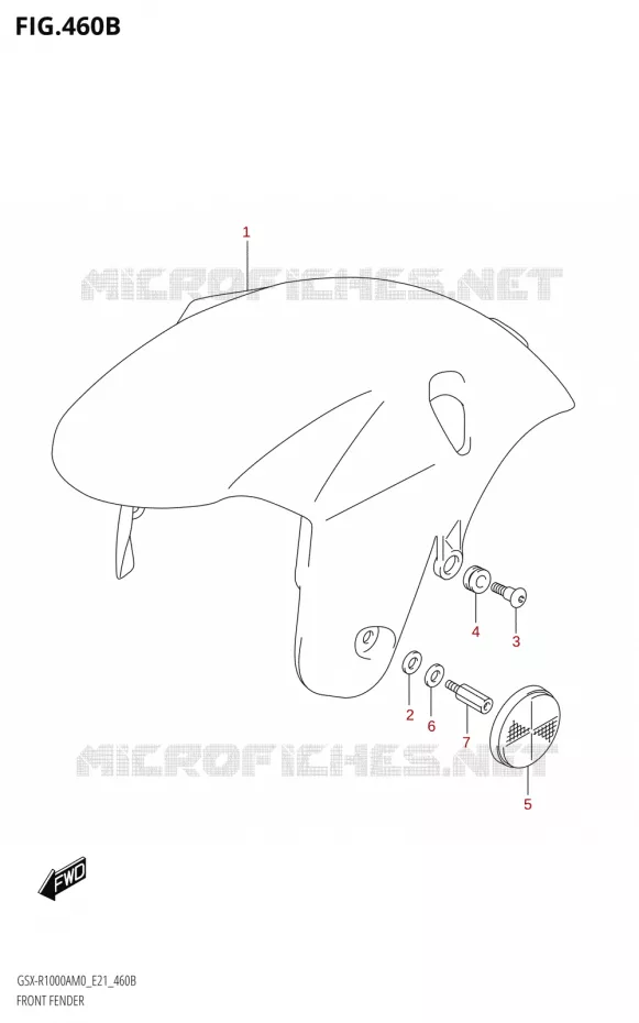 GARDE BOUE AVANT1000A) Suzuki MOTO 1000 GSX-R 2020  GSX-R1000A M0 (E21)