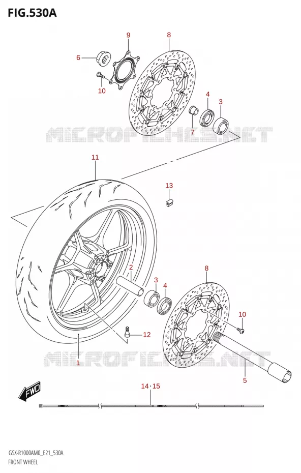 ROUE AVANT (GSX-R1000A) Suzuki MOTO 1000 GSX-R 2020  GSX-R1000A M0 (E21)