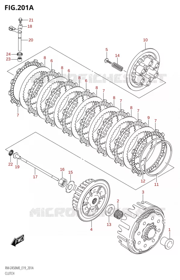 EMBRAYAGE Suzuki MOTO 450 RM-Z 2020  RM-Z450 M0 (E19)