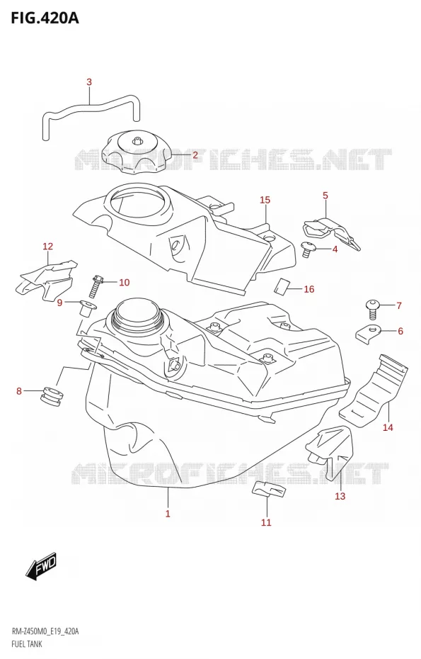 RESERVOIR D'ESSENCE Suzuki MOTO 450 RM-Z 2020  RM-Z450 M0 (E19)