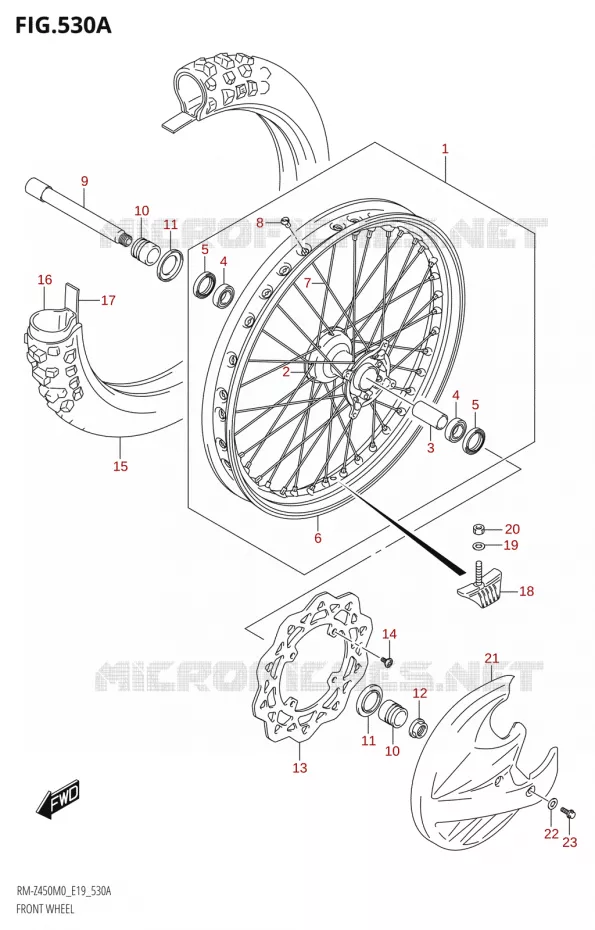 ROUE AVANT Suzuki MOTO 450 RM-Z 2020  RM-Z450 M0 (E19)