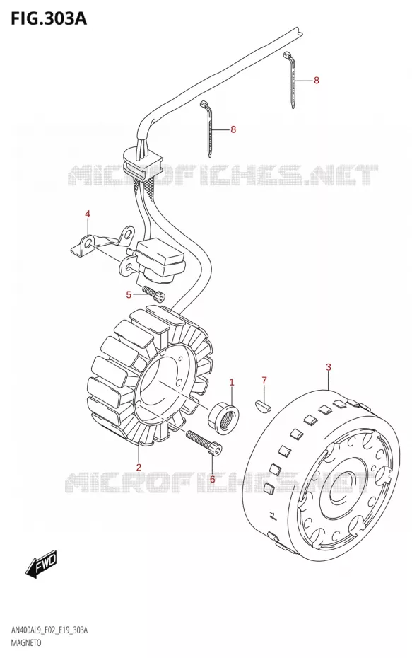 ALLUMAGE ROTOR - STATOR Suzuki SCOOTER 400 BURGMAN 2019  AN400A L9 (E02,E19)