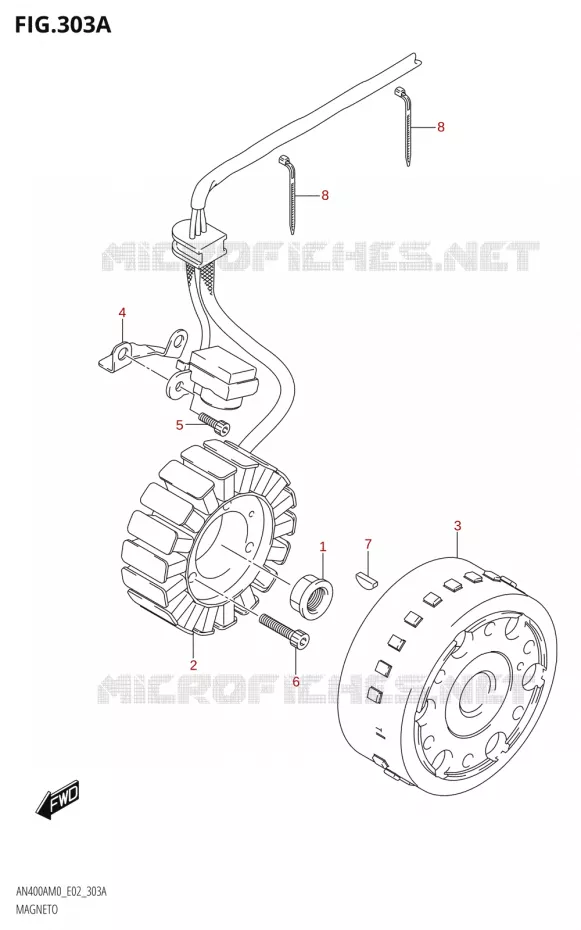 ALLUMAGE ROTOR - STATOR Suzuki SCOOTER 400 BURGMAN 2020  AN400A M0 (E02,E19)