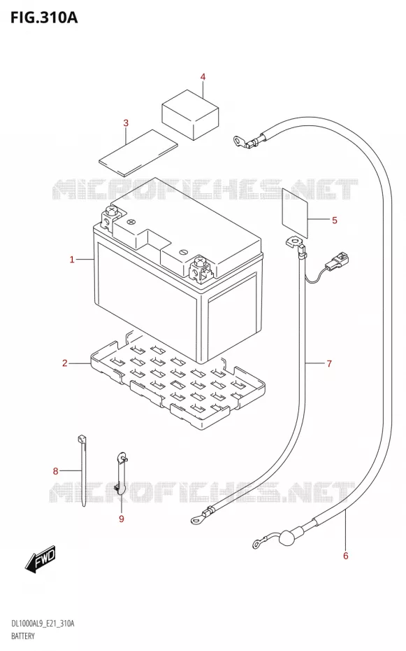 BATTERIE Suzuki MOTO 1000 V-STROM 2019  DL1000A L9 (E21)