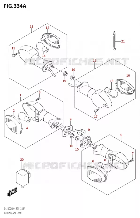 CLIGNOTANTS Suzuki MOTO 1000 V-STROM 2019  DL1000A L9 (E21)