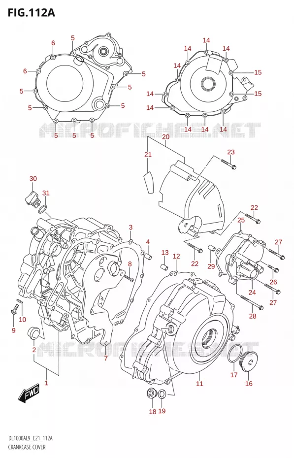 COUVERCLES DE CARTERS Suzuki MOTO 1000 V-STROM 2019  DL1000A L9 (E21)