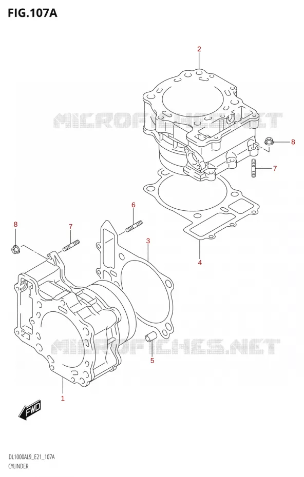 CYLINDRE Suzuki MOTO 1000 V-STROM 2019  DL1000A L9 (E21)