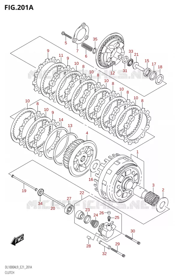 EMBRAYAGE Suzuki MOTO 1000 V-STROM 2019  DL1000A L9 (E21)
