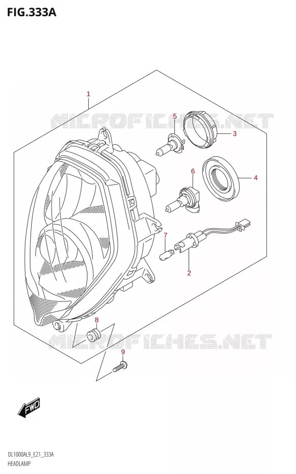 PHARE Suzuki MOTO 1000 V-STROM 2019  DL1000XA L9 (E21)