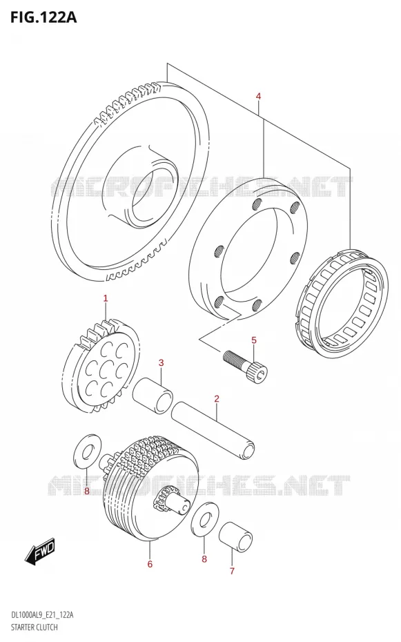 ROUE LIBRE DE DEMARREUR Suzuki MOTO 1000 V-STROM 2019  DL1000A L9 (E21)