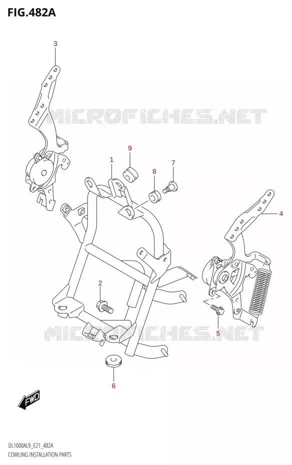 SUPPORT CARENAGE AVANT Suzuki MOTO 1000 V-STROM 2019  DL1000A L9 (E21)