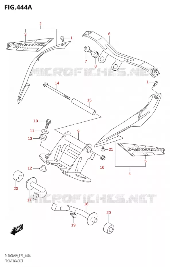 SUPPORT CARENAGE AVANT:L9:E21) Suzuki MOTO 1000 V-STROM 2019  DL1000XA L9 (E21)