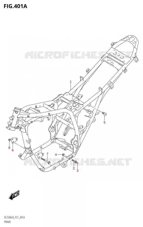 CADRE Suzuki MOTO 250 V-STROM 2018  DL250A L8 (P21)