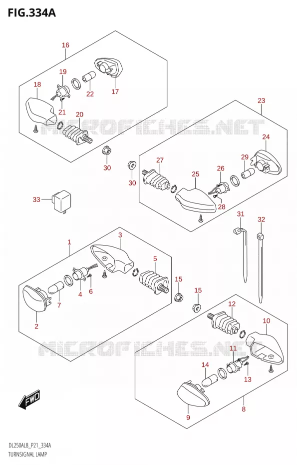CLIGNOTANTS Suzuki MOTO 250 V-STROM 2018  DL250A L8 (P21)