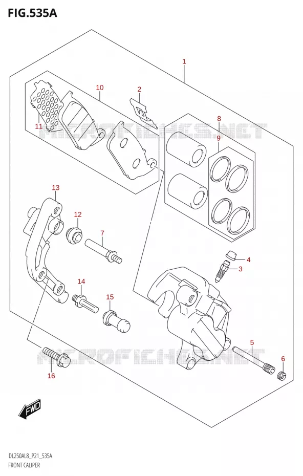 ETRIER DE FREIN AVANT Suzuki MOTO 250 V-STROM 2018  DL250A L8 (P21)