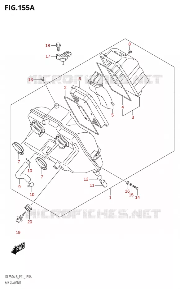 FILTRE A AIR Suzuki MOTO 250 V-STROM 2018  DL250A L8 (P21)