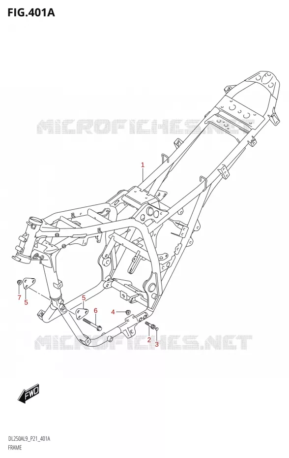 CADRE Suzuki MOTO 250 V-STROM 2019  DL250A L9 (P21)